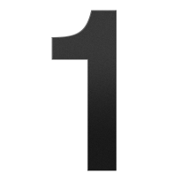 GPF black house number 1 XXL, 400 mm