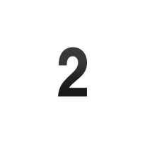 GPF stainless steel satin house number 2, 150 mm
