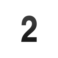GPF black house number 2 L, 200 mm
