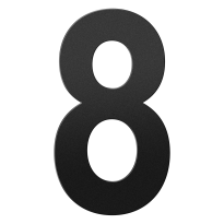 GPF black house number 8 XXL, 400 mm