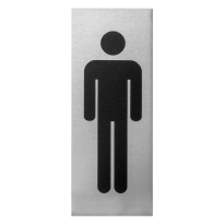 GPF0402.80.0001 pictogram 'Gentlemen' rectangular, 130x50x0,5 mm