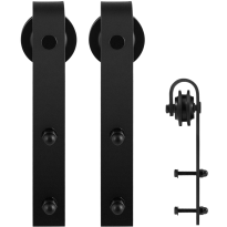 GPF0500.61 sliding door hanger set Lanka black for the purpose of an extra door