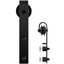 GPF0500.61G single sliding door hanger Lanka black, for glass sliding doors