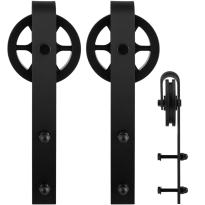 GPF0502.61 sliding door hanger set Teho black for the purpose of an extra door
