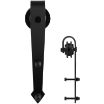 GPF0504.61 single sliding door hanger Nuoli black