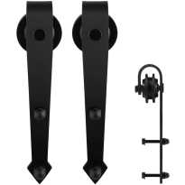GPF0504.61 sliding door hanger set Nuoli black for the purpose of an extra door