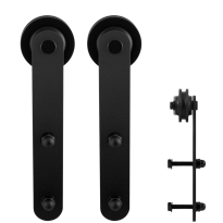 GPF0507.61 sliding door hanger set Varsi black for the purpose of an extra door