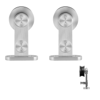 GPF0514.09 sliding door hanger set Singleton stainless steel for the purpose of an extra door
