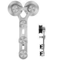 GPF0517.09 single sliding door hanger Pyramidi stainless steel