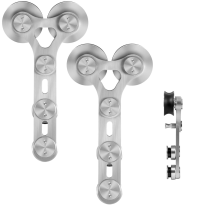 GPF0517.09 sliding door hanger set Pyramidi stainless steel for the purpose of an extra door