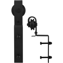 GPF0530.61 single sliding wardrobe door hanger Lanka black