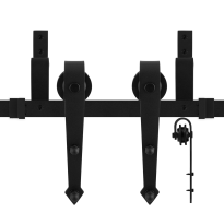 GPF0554.61 Double sliding door system Nuoli black 170 cm