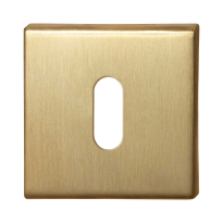 GPF0901.02P4 keyhole escutcheon 50x50x8mm PVD brass satin