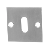 GPF0901.08 keyhole escutcheon 50x50x2mm satin stainless steel