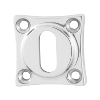 GPF0901.49 keyhole escutcheon 38x38x5mm polished stainless steel
