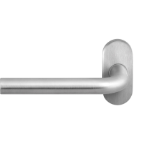 GPF1001.09-04L Aka door handle on rose pointing left 70x32x10mm