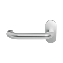GPF1005.09-04L Hoa door handle on rose pointing left 70x32x10mm