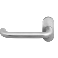 GPF1006.09-04L Hoa door handle on rose pointing left 70x32x10mm