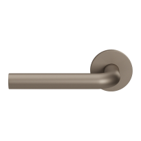 GPF100VRA3 Mocca blend L-model 19mm door handle on rose 53x6mm pointing left