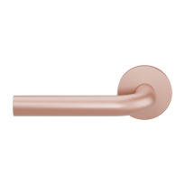 GPF100VRT2 door handle on rose pointing left Blush