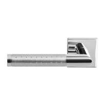 GPF1055.49/09-02L/R Haka duo door handle on rose 50x50x8mm left/right