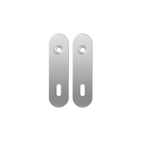 GPF1100.10 short backplate rounded lock 72 satin stainless steel