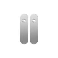 GPF1100.10 short backplate rounded blind satin stainless steel