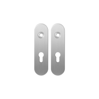 GPF1100.10 short backplate rounded 55PZ satin stainless steel