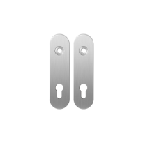 GPF1100.10 short backplate rounded 72PZ satin stainless steel