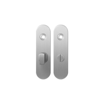 GPF1100.10 short backplate rounded bathroom 55/8 big knob satin stainless steel