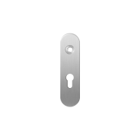 GPF1100.10L short backplate rounded 55PZ left handed satin stainless steel