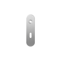 GPF1100.10R short backplate rounded lock 56 right handed satin stainless steel