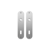 GPF1100.12 flat backplate rounded lock 72 satin stainless steel