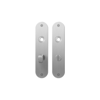 GPF1100.12 flat backplate rounded bathroom 57/5 normal knob satin stainless steel