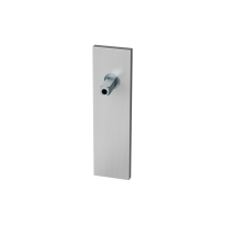 GPF1100.15 short backplate rectangular satin stainless steel with welded knob fastener