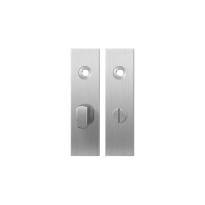 GPF1100.15 short backplate rectangular bathroom 57/5 big knob satin stainless steel