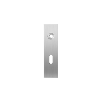 GPF1100.15L short backplate rectangular lock 56 left handed satin stainless steel