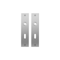 GPF1100.16 flat backplate rectangular lock 56 satin stainless steel