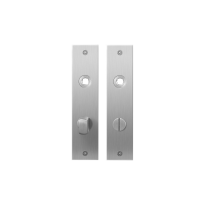 GPF1100.16 flat backplate rectangular bathroom 63/8 normal knob satin stainless steel