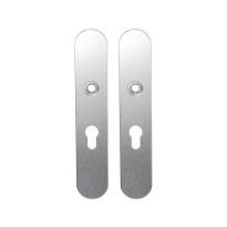 GPF1100.20 long backplate rounded 55PZ satin stainless steel
