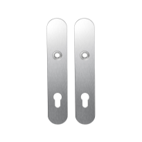 GPF1100.20 long backplate rounded 85PZ satin stainless steel