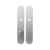 GPF1100.20 long backplate rounded bathroom 72/8 normal knob satin stainless steel