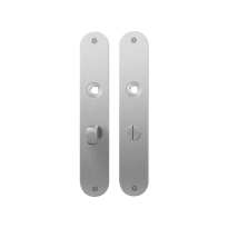 GPF1100.21 flat backplate rounded bathroom 57/5 normal knob satin stainless steel