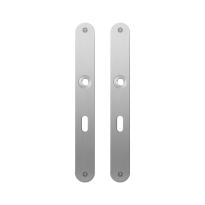 GPF1100.23 flat backplate rounded lock 56 satin stainless steel
