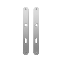 GPF1100.23 flat backplate rounded lock 72 satin stainless steel
