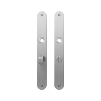 GPF1100.23 flat backplate rounded bathroom 57/5 normal knob satin stainless steel