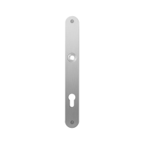 GPF1100.23L/R flat backplate rounded 85PZ left-/ right handed satin stainless steel