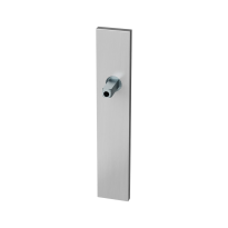GPF1100.25 long backplate rectangular satin stainless steel with welded knob fastener