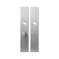 GPF1100.25 long backplate rectangular bathroom 55/8 big knob satin stainless steel