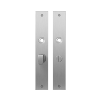 GPF1100.27 flat backplate rectangular bathroom 55/8 big knob satin stainless steel